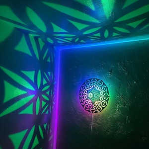 WallGeo: Flor da vida distorcida (Wallart controlado por aplicativo exclusivo)