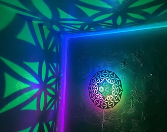 WallGeo: Warped flower of life (Unique app controlled led Wallart)