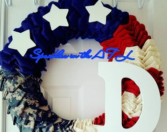 Military Wreath Burlap Military wreath Navy Wreath Army Wreath Marines Wreath Air Force Wreath Patriotic Wreath Veteran's Memorial Wreath