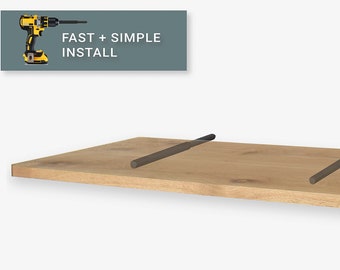 Medium Duty Floating Shelf Rod Bracket- Iron Rod Bracket - Patent Pending - Floating Shelve Bracket Shelves Wall Brackets Hardware Floating