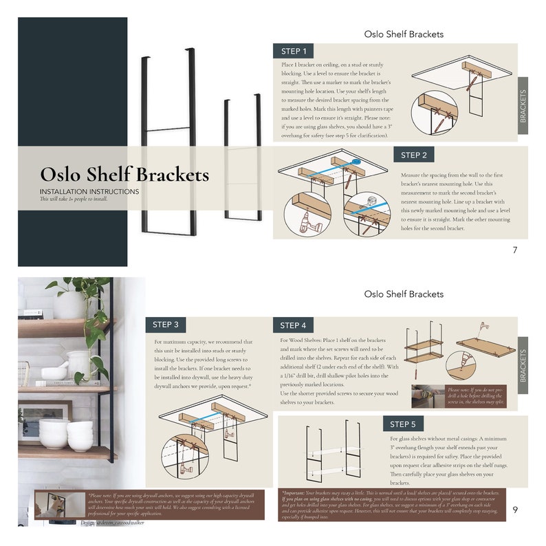 Oslo 1 Bracket Suspended Ceiling-Mounted Shelf Bracket Price is Per 1 Bracket image 8