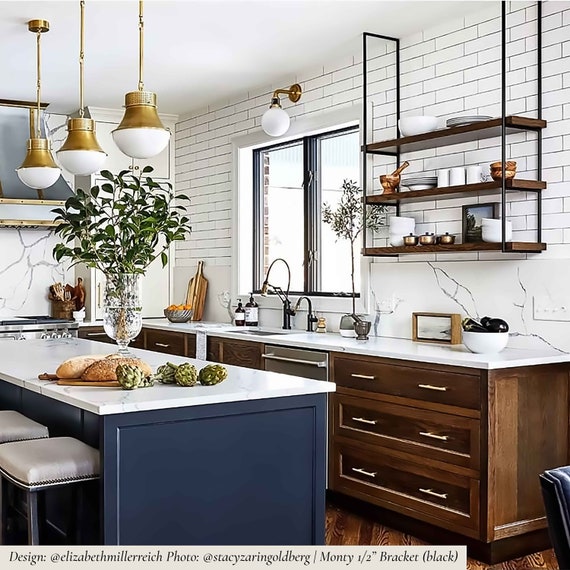 Ceiling mounted shelves on sale kitchen