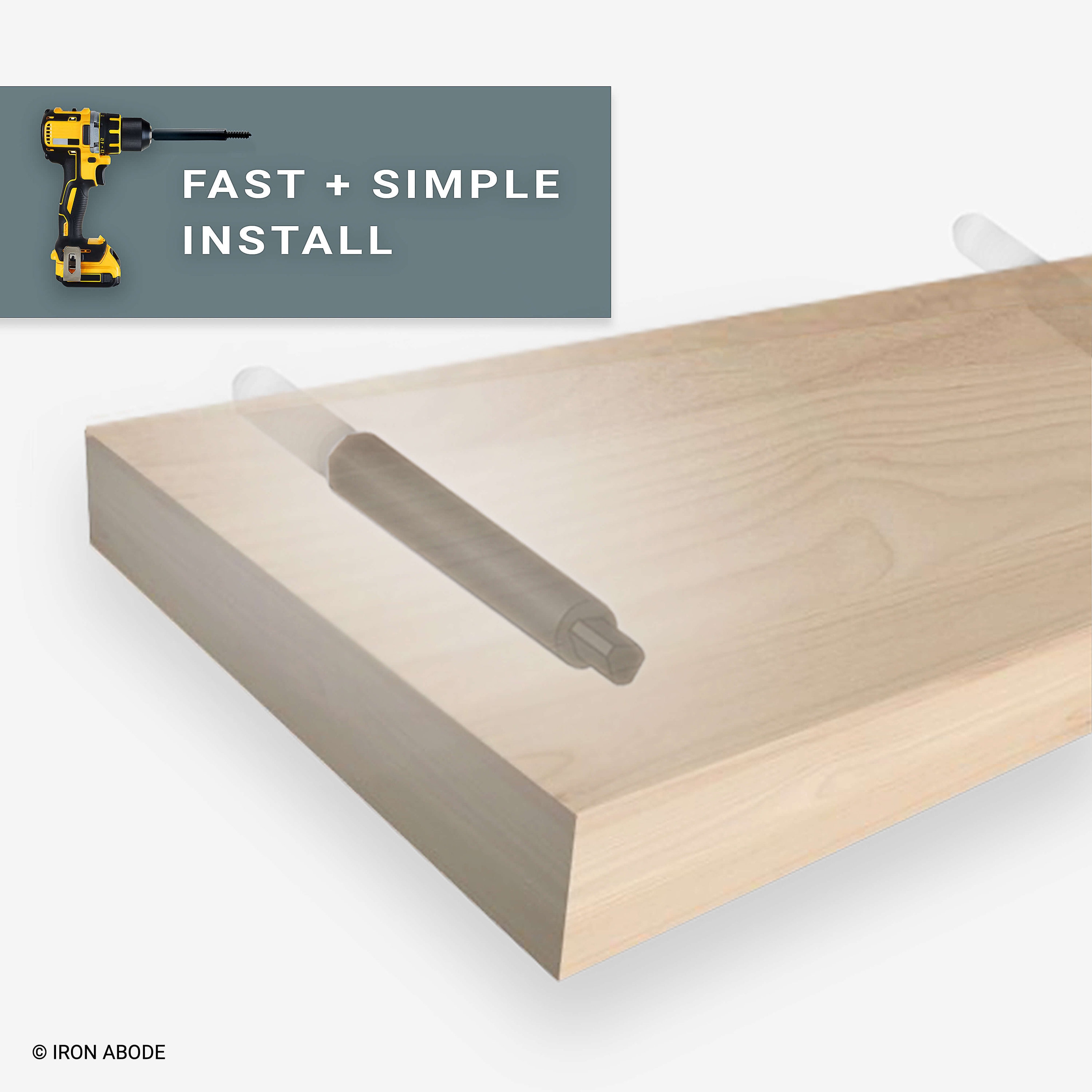 Heavy Duty Floating Shelf Rod Bracket Iron Rod Bracket Etsy