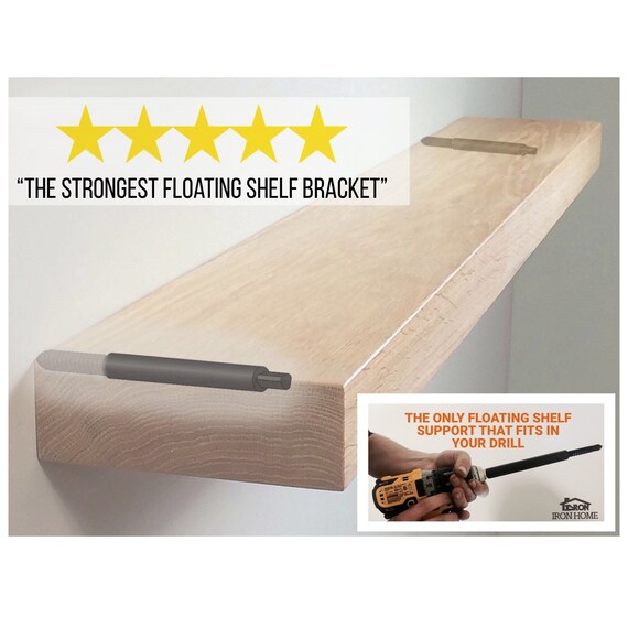 Heavy Duty Floating Shelf Lag Bracket Iron Rod