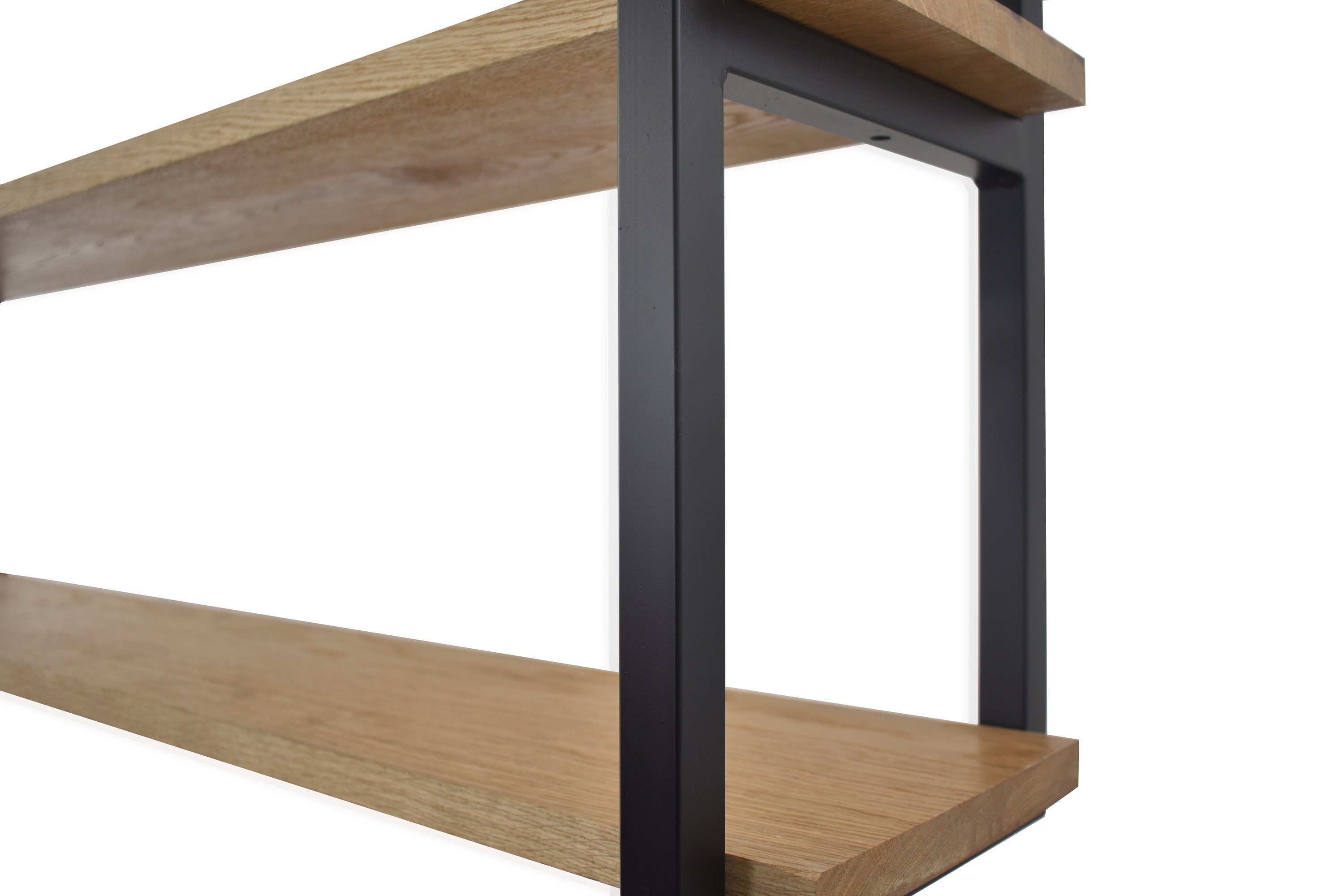 Open CeilingMounted Floating Shelf Brackets in Black Brass Etsy