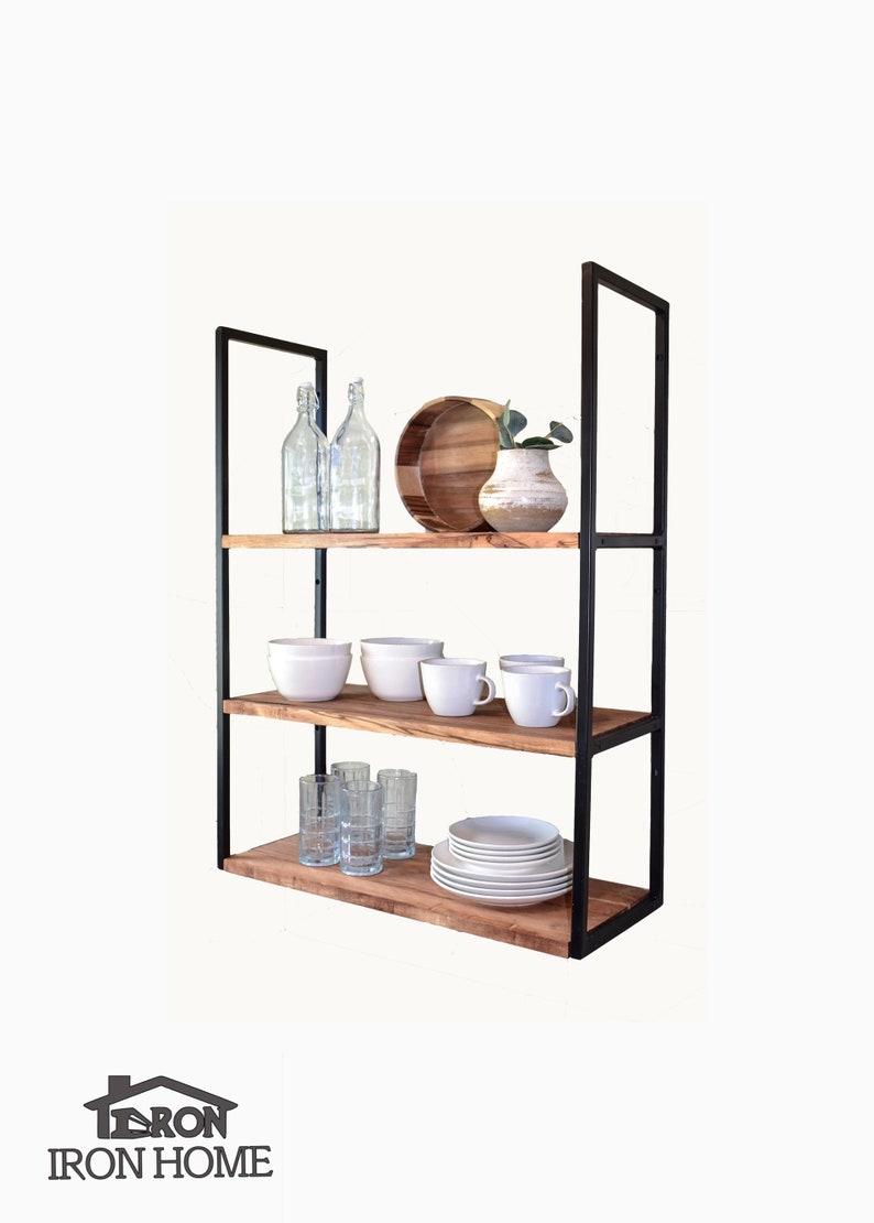 Wall Mounted Square Framed Iron Shelf Brackets Metal Steel Shelving