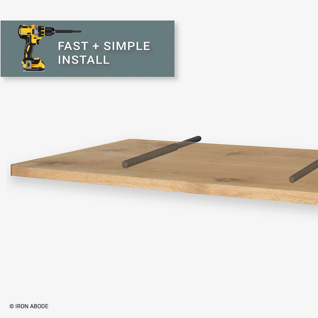 Medium Duty Floating Shelf Rod Bracket- Iron Rod Bracket - Patent ...