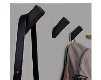 Modern Iron Wall Hook- Scandinavian Steel Hook-Industrial- Metal Square Hook