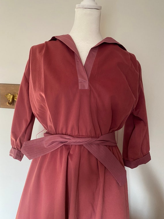 Vintage Ilse M. California Pink A-Line midi dress… - image 6