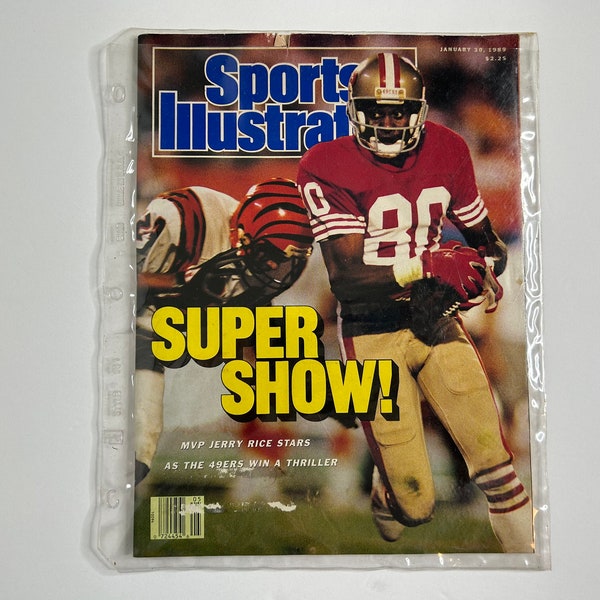 Sports Illustrated Magazine January 30, 1989 / Super Show Jerry Rice cover / 1980s magazines / football history