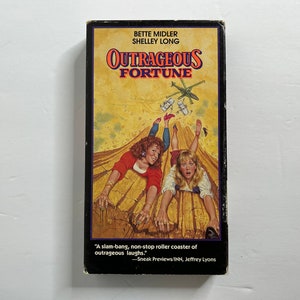 Outrageous Fortune VHS 1988 Touchstone Bette Midler / Shelley Long / Peter Coyote / vintage VHS / now playing