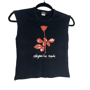 Depeche Mode &#39;02 Exciter Tour Cropped Tank / Ärmelloses T-Shirt Unisex OS / Vintage Konzert-T-Shirt