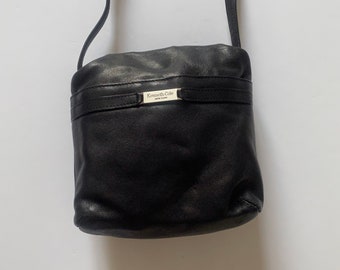 Vintage NWT Kenneth Cole New York svart axelväska i läder
