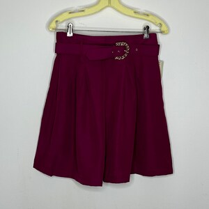 Vtg Gitano 90s NWT culotte shorts / Raspberry High Rise Bermuda shorts 28”waist /  culottes / 90s deadstock / vintage high rise shorts