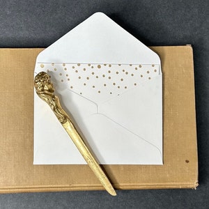Antique Heavy Brass Letter Opener / Art Nouveau Female Flowing Hair Paper Cutter / Desk Accessories / Gift For Boss