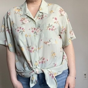 Vtg NWT floreale Chaus Sport camicetta floreale / deadstock anni &#39;90 / moda vintage anni &#39;90