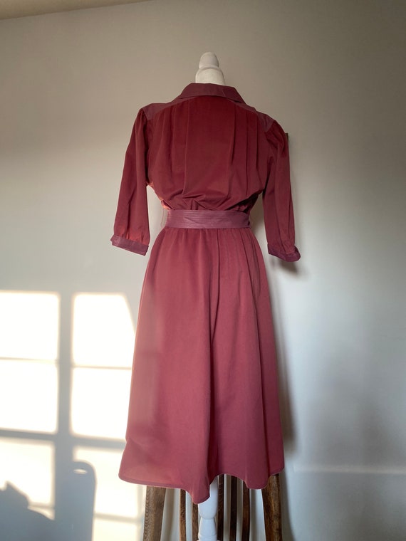 Vintage Ilse M. California Pink A-Line midi dress… - image 5