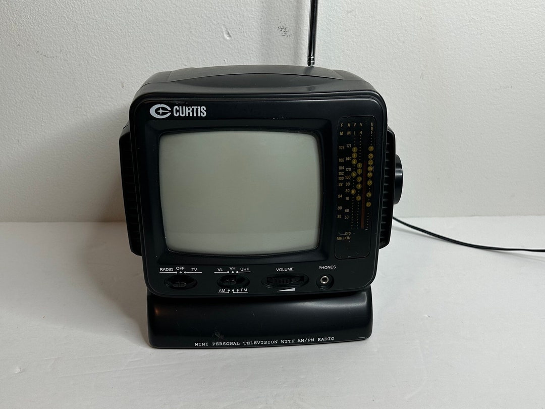 Vtg Curtis Portable TV / Radio Model RT063 / Portable Black Etsy