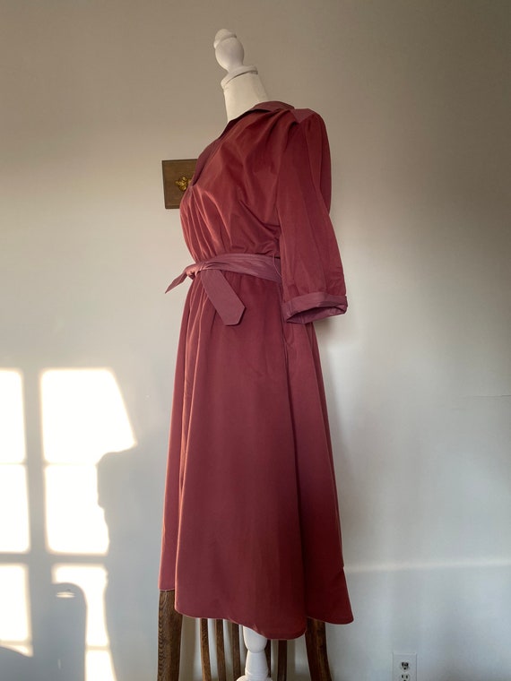 Vintage Ilse M. California Pink A-Line midi dress… - image 3