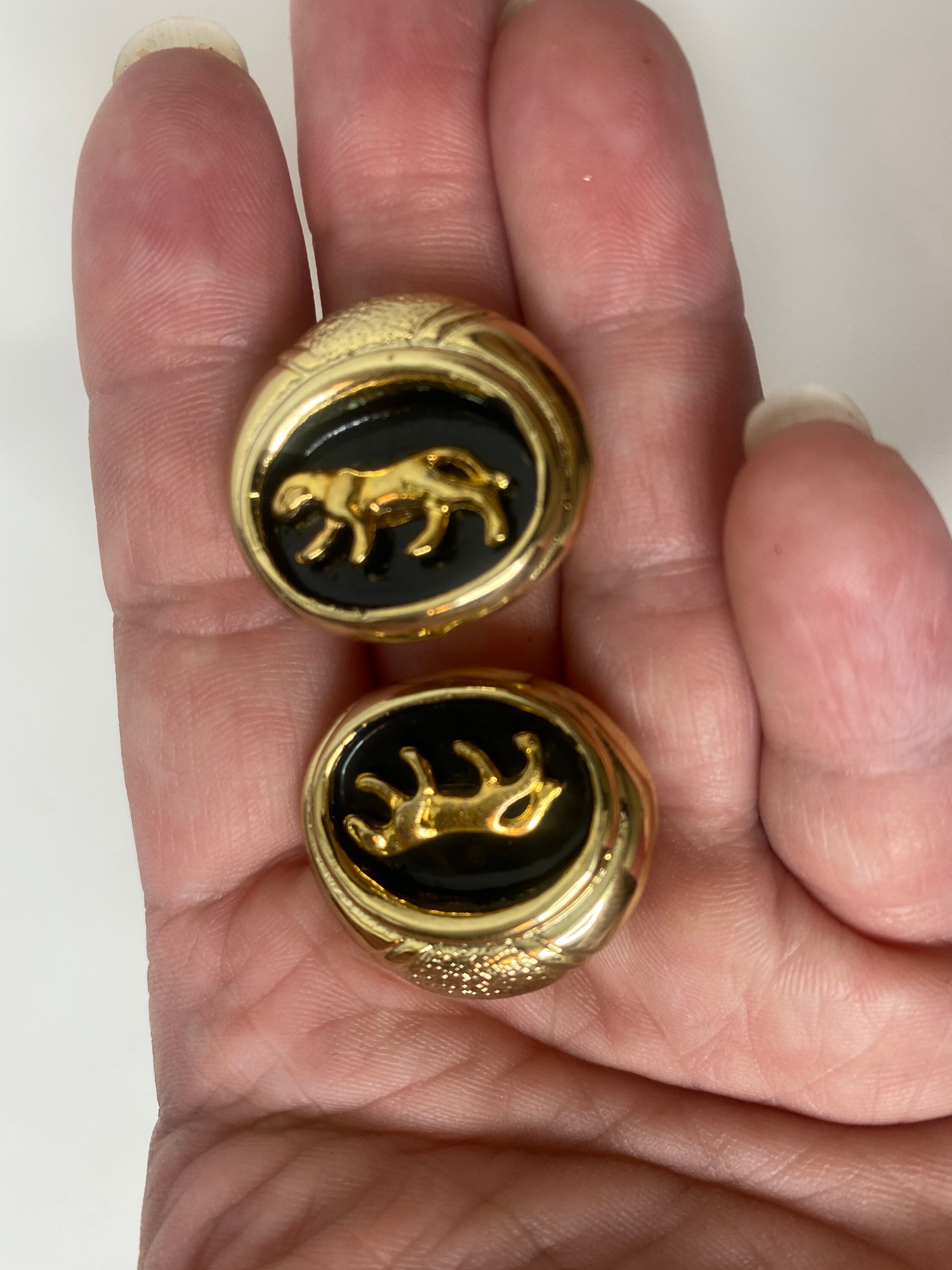 Boucles D'Oreilles En Cristal Swarovski Or Léopard Ocelot Jaguar