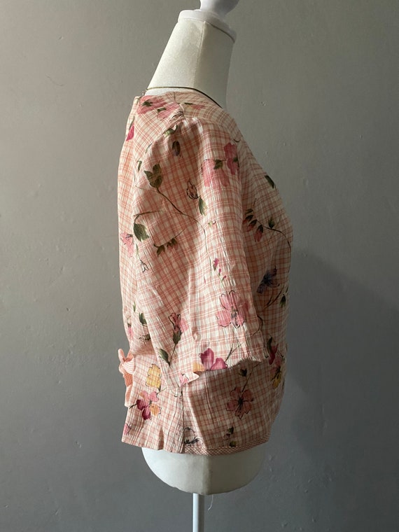 Vintage 90s NWT Alfred Dunner pink plaid and flor… - image 5