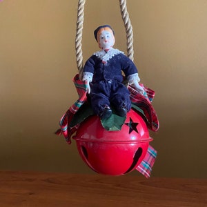 Vintage sailor jingle bell ornament