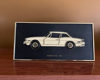 1970 Triumph Stag commemorative wall plaque / desk plaque / desk sign / classic car decor