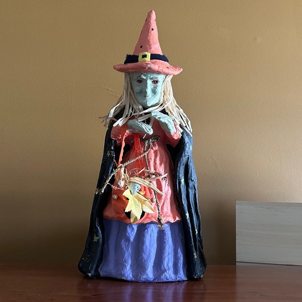 Paper Mache Witch Etsy