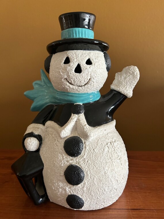Vtg 70s Waving Snowman 9 Figure With Lantern / Vintage Ceramic Christmas Winter Decor / Dapper Snowman Statue - Etsy Vtg 70s Waving Snowman 9 Figure With Lantern / Vintage Ceramic Christmas Winter Decor / Dapper Snowman Statue - Etsy
