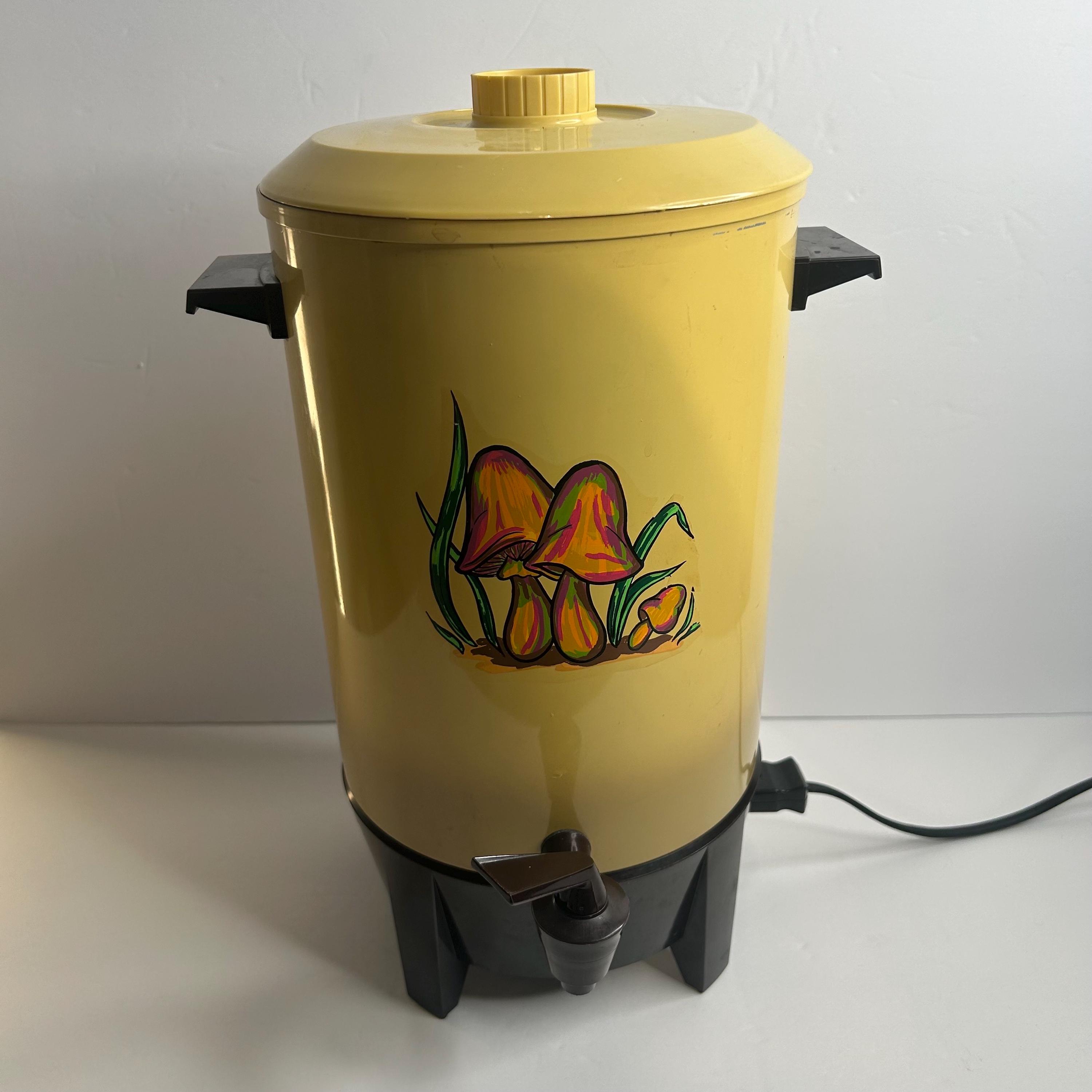 Vtg West Bend 11869 Percolator Mushroom Pattern 30 Coffee Cup Capacity /  Vintage Kitchen / Kitchsy Decor / 60s / 70s - Etsy
