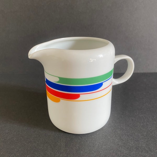 Rare studio nova Hi-Fi creamer 1980s rainbow ceramic creamer bright home decor rainbow decor