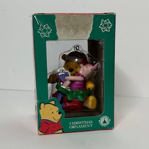 Vtg Winnie The Pooh Ornament / Vintage Pooh Bear / Seasonal Specialties / Disney Christmas