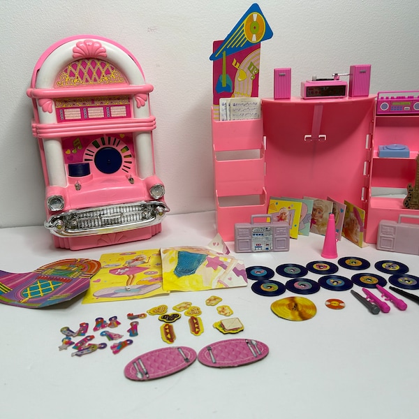 1980s Barbie Sensations Juxebox Music Shop / vintage Barbie accessories/ 1980s mattel Barbie / 80s toys