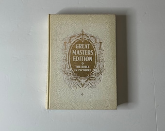 The Great Master’s Edition The Bible In Pictures, 1972 hardcover / vintage illustrated Bible / religious book /   books on religion