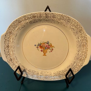 Limoges triumph oval plate / platter / dish Juliet pattern / floral bouquet / vintage serveware