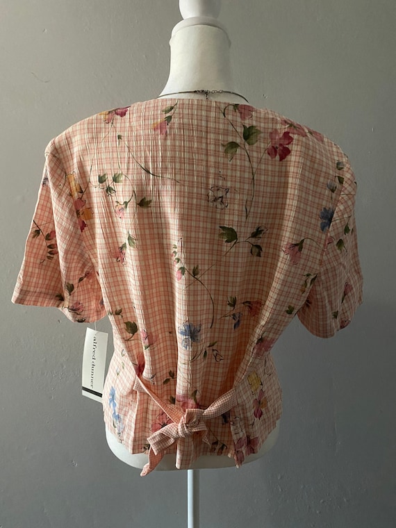 Vintage 90s NWT Alfred Dunner pink plaid and flor… - image 7