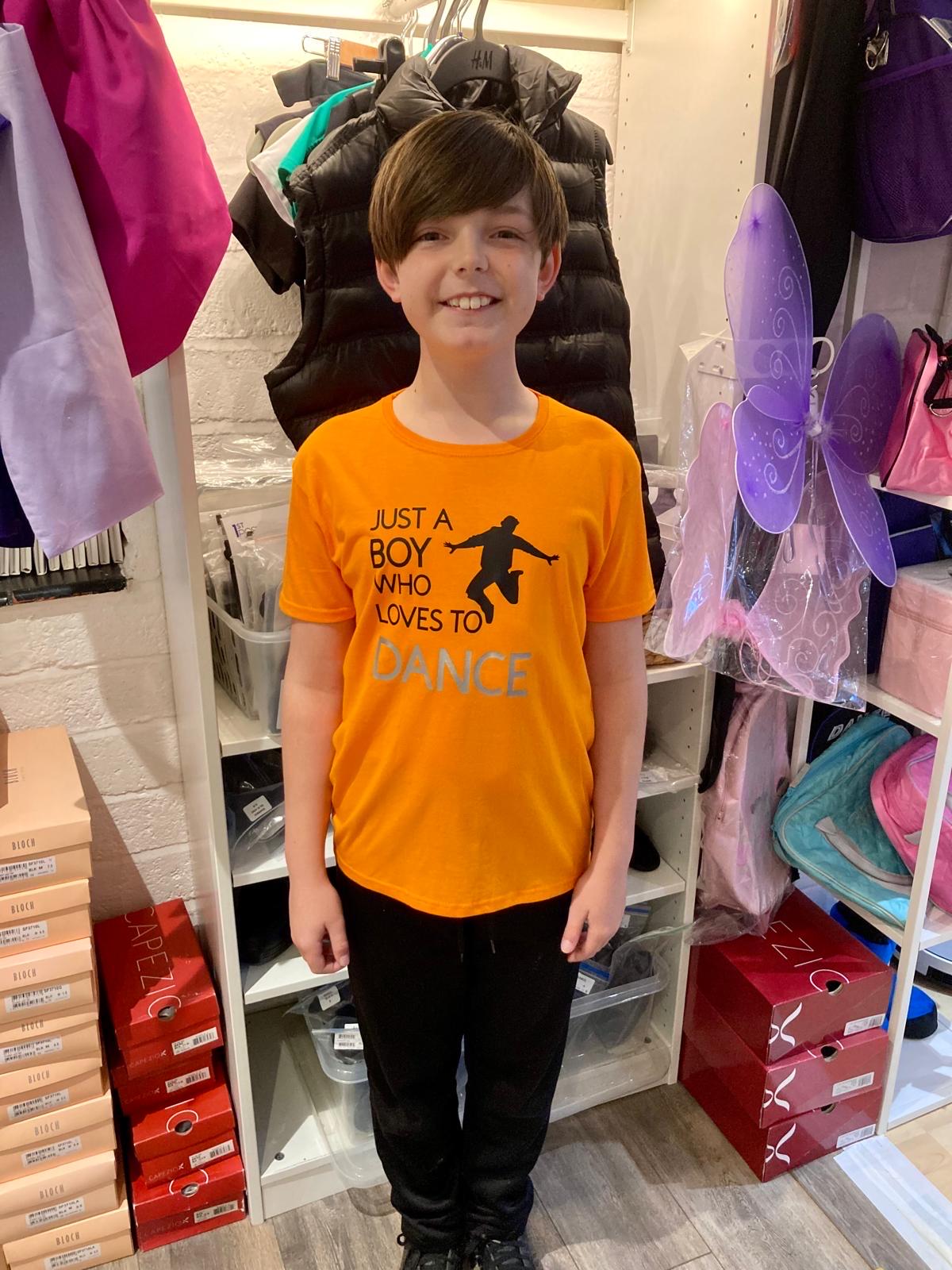 Custom Boys Dance T-Shirt: Vibrant Colors, Sizes 3-15