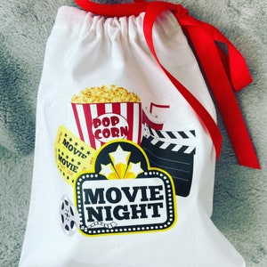 Movie Night Party bags. Great for themed sleepovers and parties. Can be personalised if required . Regular and Large