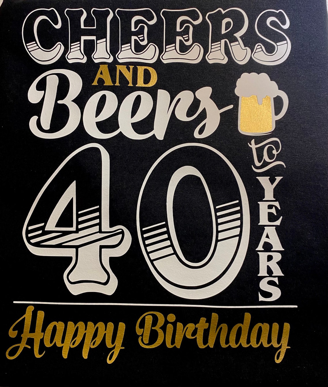 Herren 40. Geburtstag. Cheers und Biere Design Tshirt. Etsy