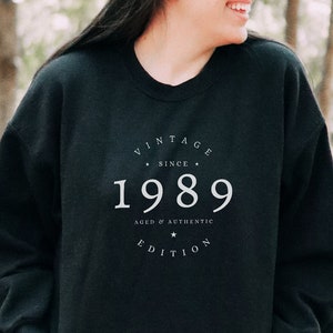 1989 Birthday Sweatshirt: Vintage Edition, 34th Birthday Gift