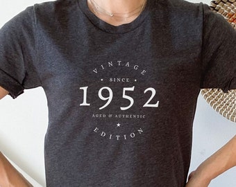 Vintage 1952 Shirt, 71st Birthday Shirt, 1952 T-Shirt, 71st Birthday Party, 71st Birthday Gift for Men Women, 1952 Birthday Shirt