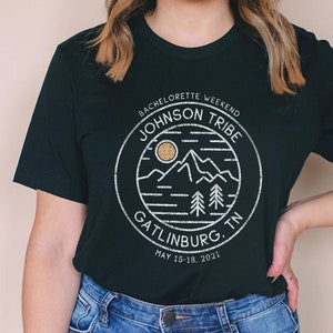 Bachelorette Party Shirts - Gatlinburg Bride Tribe, Mountains, Tennessee, Group T-Shirts and Tanks, Gift, Bridesmaid
