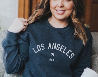 Los Angeles California Sweatshirt, Los Angeles Sweatshirt, LA Crewneck, Vintage Crewneck, Vintage LA Sweater, Los Angeles Sweater