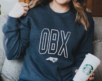 Outer Banks Sweatshirt: OBX North Carolina Crewneck