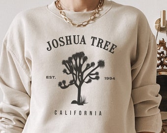 Joshua Tree Sweatshirt, Road Trip Shirt , Trendy Sweatshirt California Sweater, Vintage Pullover, National Park Shirt, Unisex Camping RV