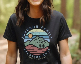 Matching Family Camping Trip Shirt, Custom Family Vacation Shirt, Personalized Family Mountain Vacation Shirt, Matching Family Trip Shirt