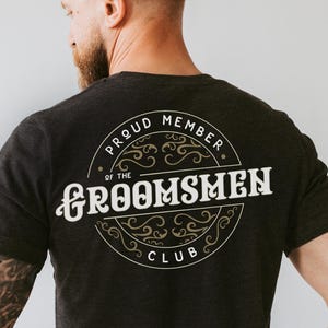 Groomsmen Wedding T-Shirt: Modern Bachelor Party Crew Shirts