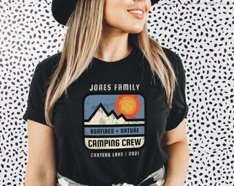 Camping Crew Shirt: Bonfires & Nature, Group Vacation Tee