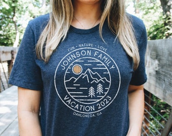 Matching Family Camping Trip Shirt, Custom Family Vacation Shirt, Personalized Family Mountain Vacation Shirt, Matching Family Trip Shirt