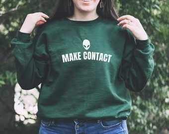 Minimalist Alien Sweatshirt: Unisex UFO Sweater